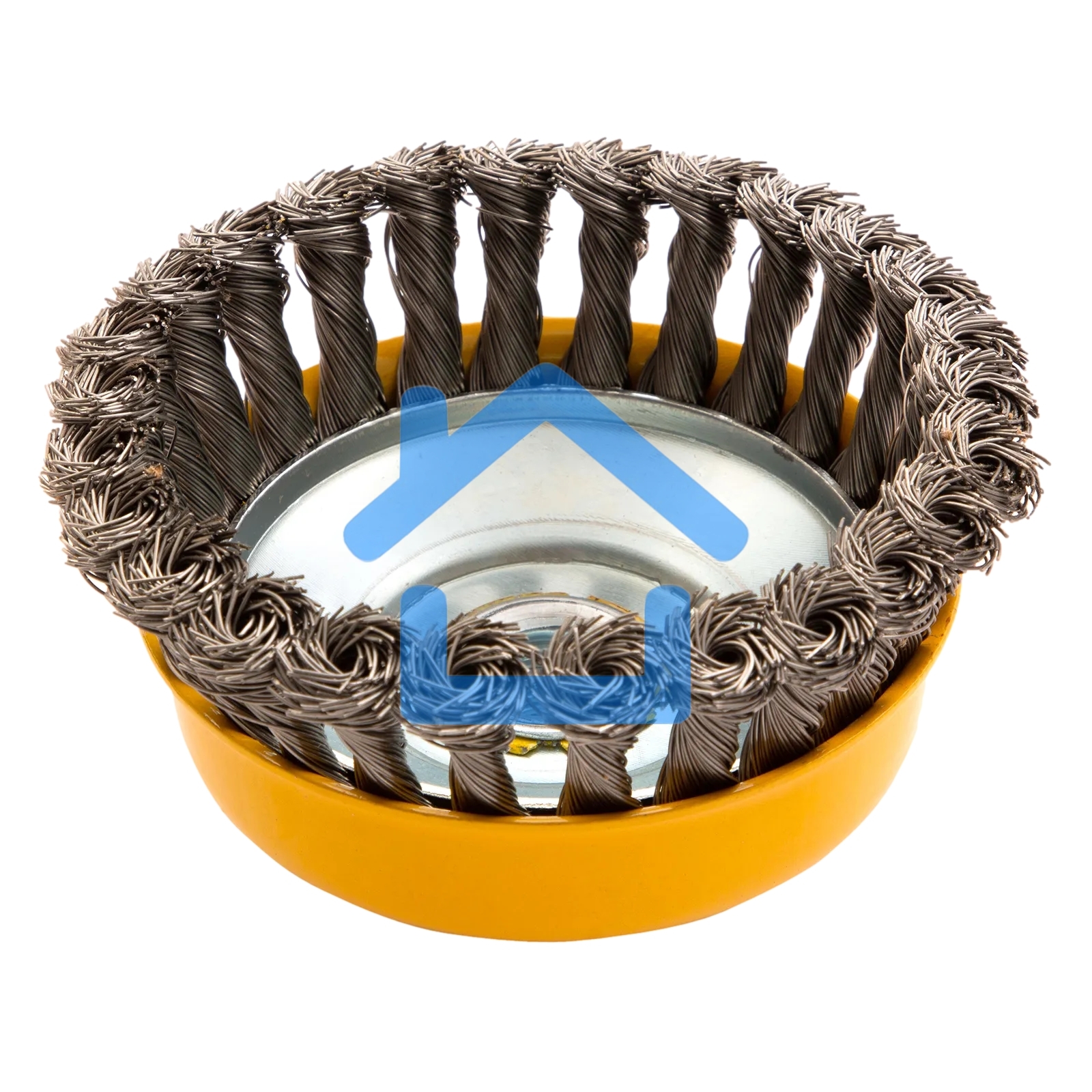 Щетка для УШМ Denzel 125 мм, Чашка, крученая нержавеющая проволока 0,5 мм, М14 746273