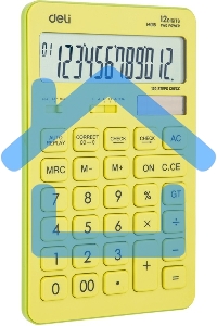 Калькулятор настольный Deli Touch EM01551 желтый 12-разр.