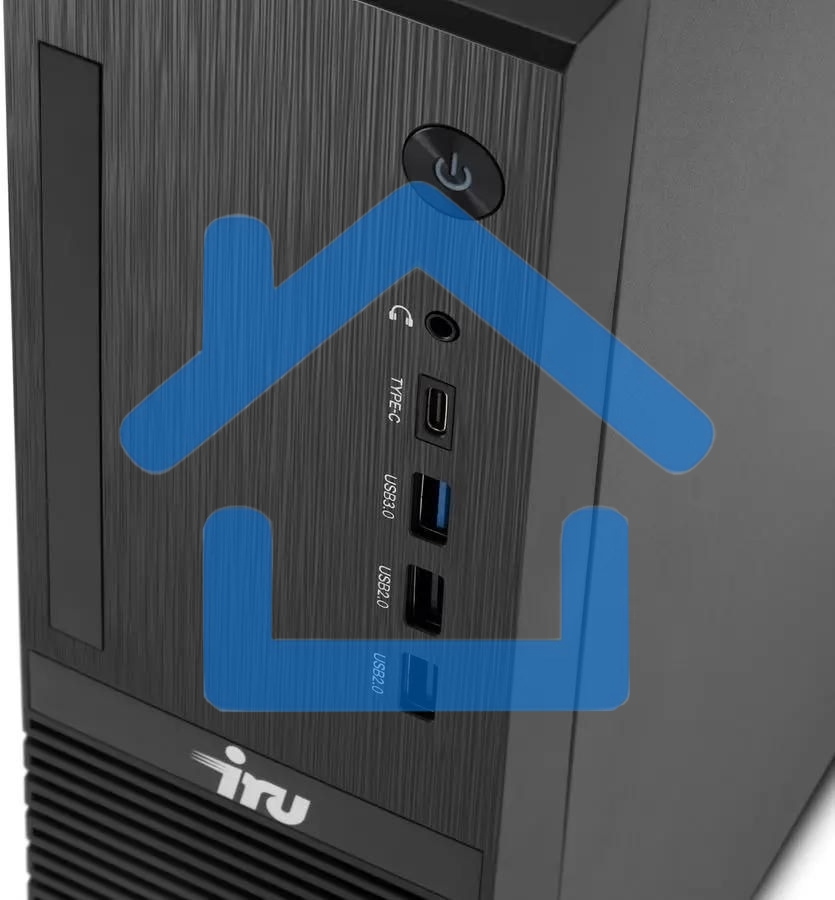 Персональный компьютер IRU 310SC SFF Cel G6900 (3.4) 8Gb SSD256Gb UHDG 710 Windows 11 Professional GbitEth 200W черный (2017897)
