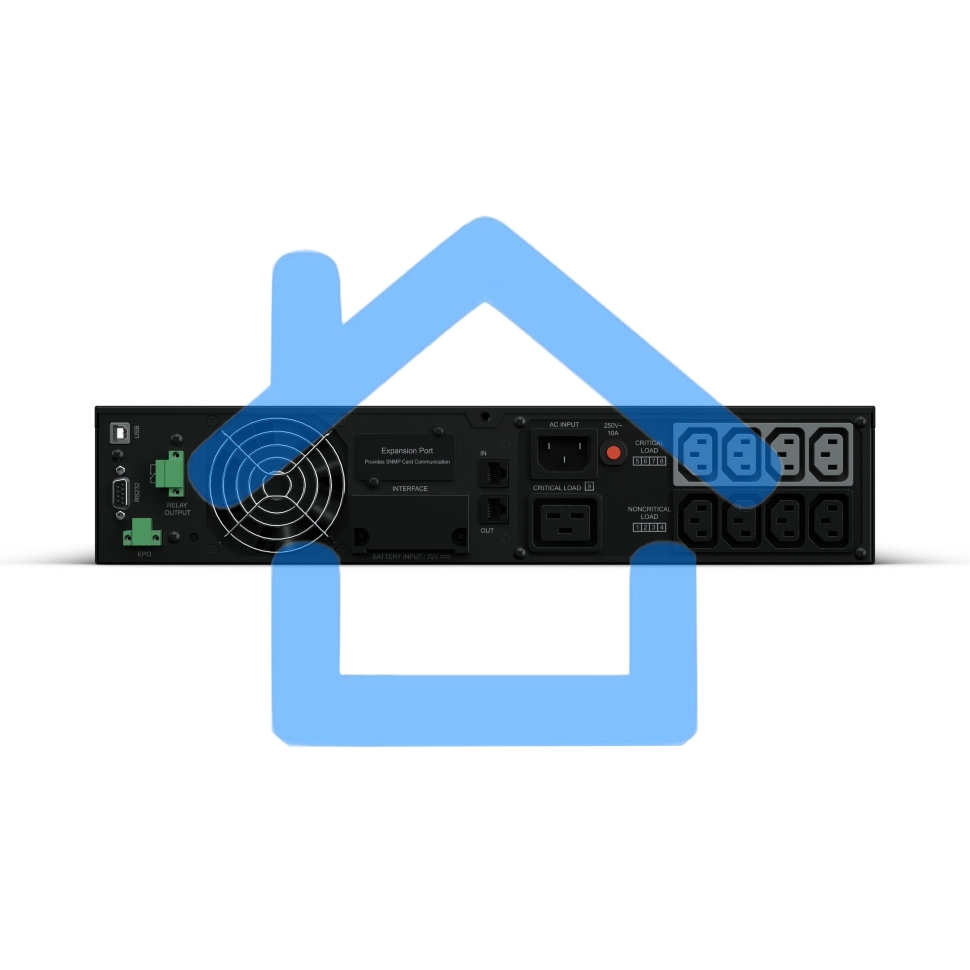 Источник бесперебойного питания Online CyberPower OL2000ERTXL2U 2000VA/1800W USB/RS-232/Dry/EPO/SNMPslot/RJ11/45/ВБМ (8 IEC С13, 1 IEC C19)