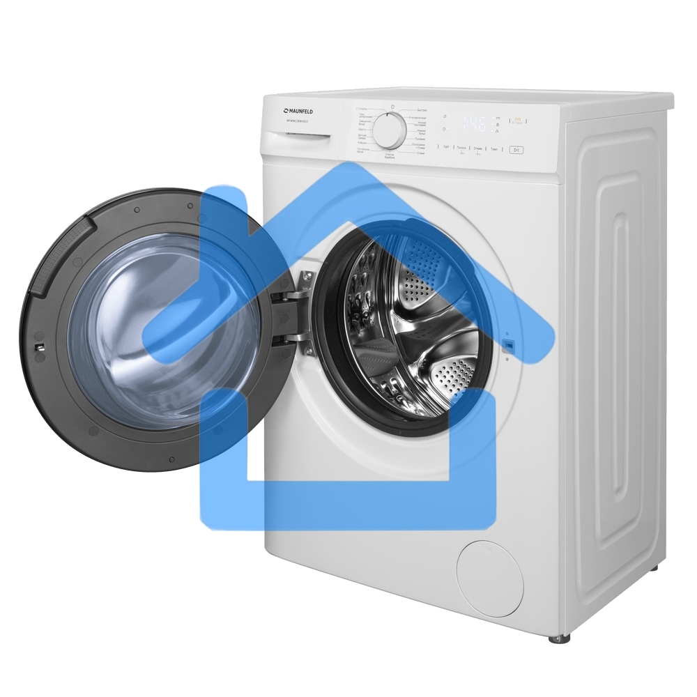 Стиральная машина Maunfeld MFWM128WH053 белая, загрузка фронтальная 7.5кг, 1200 об/мин., класс: A+++