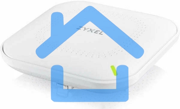 Точка доступа Zyxel NebulaFlex NWA90AX PRO, WiFi 6, 802.11a/b/g/n/ac/ax (2,4 и 5 ГГц), MU-MIMO, антенны 3x3, до 575+2400 Мбит/с, 1xLAN 2.5GE, PoE, защита от 4G/5G, БП в комплекте