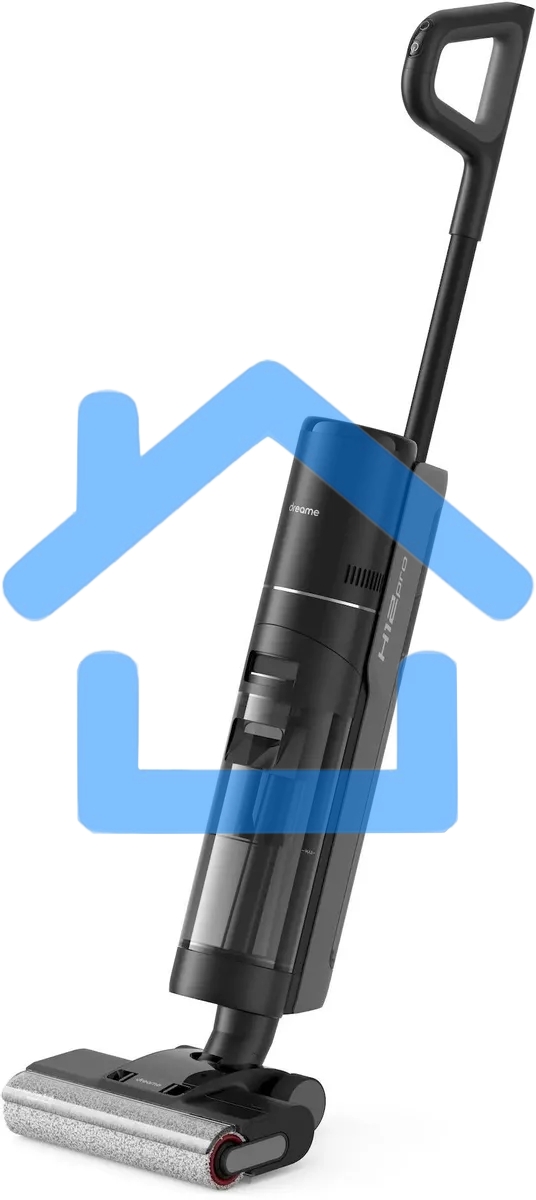 Пылесос моющий Dreame Wet and Dry Vacuum H12 Pro серый, питание от аккумулятора, 300 Вт, уборка влажная/сухая, пылесборник 0,9 л, работа от АКБ max - 35 мин