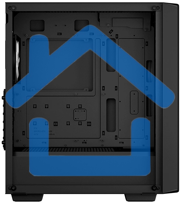 Компьютерный корпус Deepcool CC560 MESH V2 черный без БП ATX 8x120мм 5x140мм 1xUSB 2.0 audio bott PSU