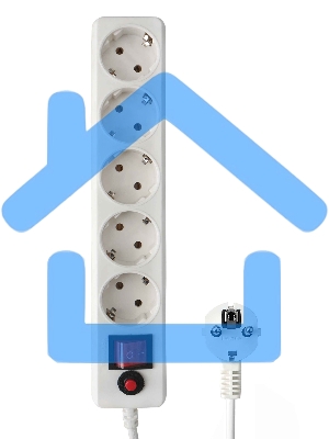 Сетевой фильтр Гарнизон EHLW-2 5р 10А 3м белый