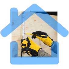 Рулетка 5м х 25мм, двухкомп. корпус, кнопка-пауза Denzel