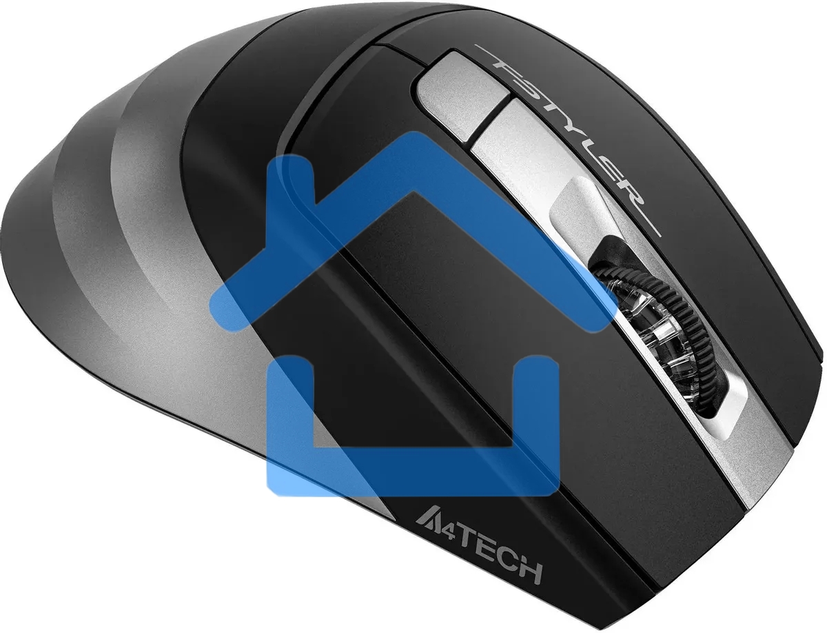 Мышь беспроводная A4Tech Fstyler FB35S серый/черный, 2000 dpi, радиоканал, Bluetooth, USB, кнопки - 5