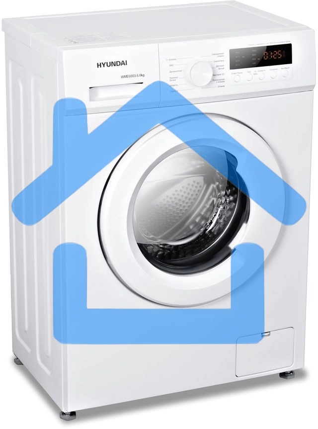 Стиральная машина Hyundai WME6003 белый, загр. фронтальная макс.: 6 кг 1000 об/мин класс: А++