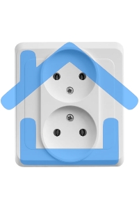 Розетка 2-м СП Этюд 16А IP20 без заземл. бел. SchE PC16-005B