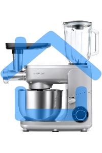 Кухонная машина Hyundai HYM-S7651 планетар.вращ. 1400Вт серебристый