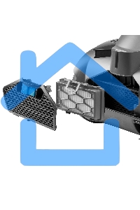 Пылесос Galaxy Line GL 6224 серый/голубой, 300/2400 Вт, уборка сухая, пылесборник контейнер, 2 л