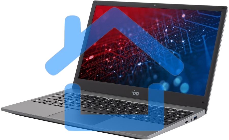 Ноутбук IRU Tactio 14RLH серый Ryzen 5 7430U 16Gb SSD256Gb AMD Radeon Graphics 14
