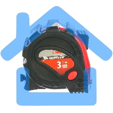 Рулетка Matrix Status magnet 3 fixations, 3 м х 16 мм, обрезиненный корпус, зацеп с магнитом