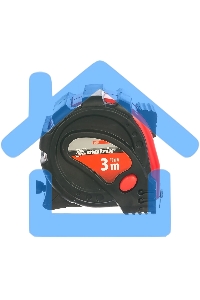 Рулетка Matrix Status magnet 3 fixations, 3 м х 16 мм, обрезиненный корпус, зацеп с магнитом