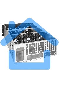 Корпус для майнинга ExeGate EX288960RUS Pro 8-650 <без БП, 2*USB, 6*fan 120мм, места под: 8 видеокарт, 1 БП>