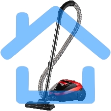 Пылесос Hyundai HYV-C1990 красный/черный, 250/1800 Вт, уборка сухая, пылесборник контейнер, 1.5 л