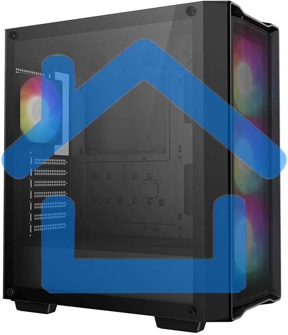 Компьютерный корпус Deepcool CC560 MESH V2 черный без БП ATX 8x120мм 5x140мм 1xUSB 2.0 audio bott PSU