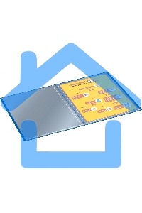 Папка с 30 прозрачными вкладками Silwerhof Eco A4, пластик, 0.5мм, синий