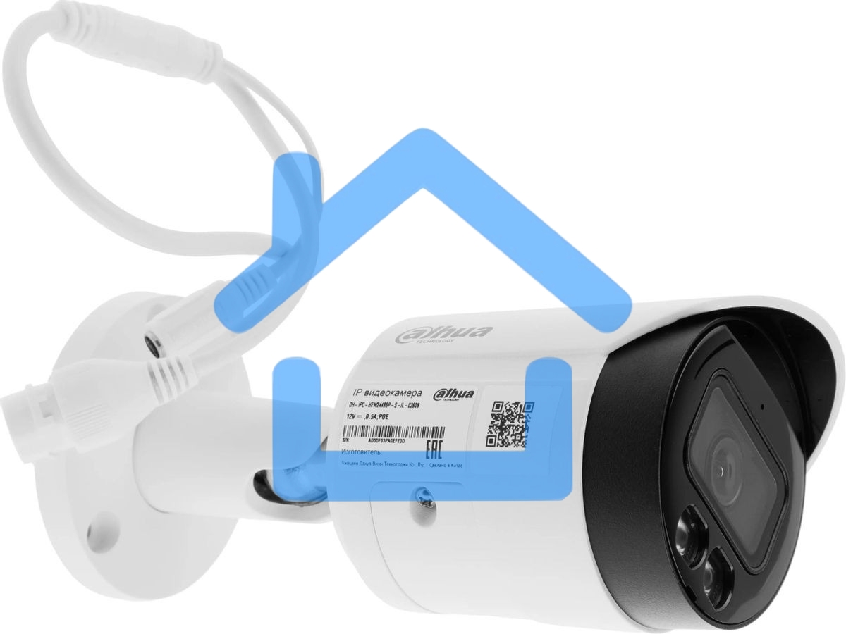 Видеокамера Dahua DH-IPC-HFW2449SP-S-IL-0360B уличная цилиндрическая IP-видеокамера 4Мп 1/2.7” CMOS объектив 3.6мм