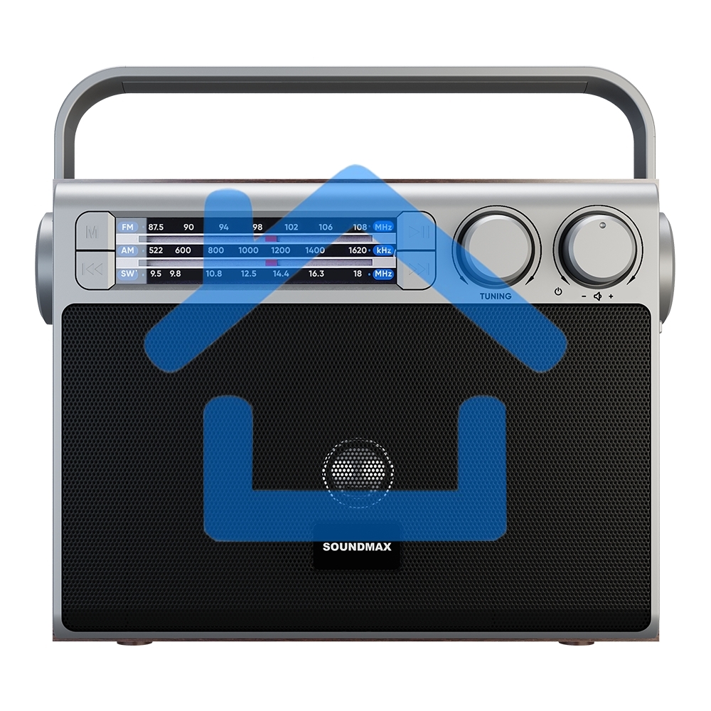 Радиоприемник SOUNDMAX SM-RD2122UB(темное дерево)