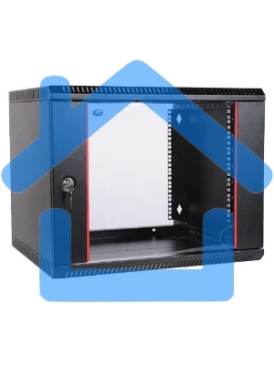 Шкаф телекомм. настенный разборный ЦМО 9U (600х650) дверь стекло, черный