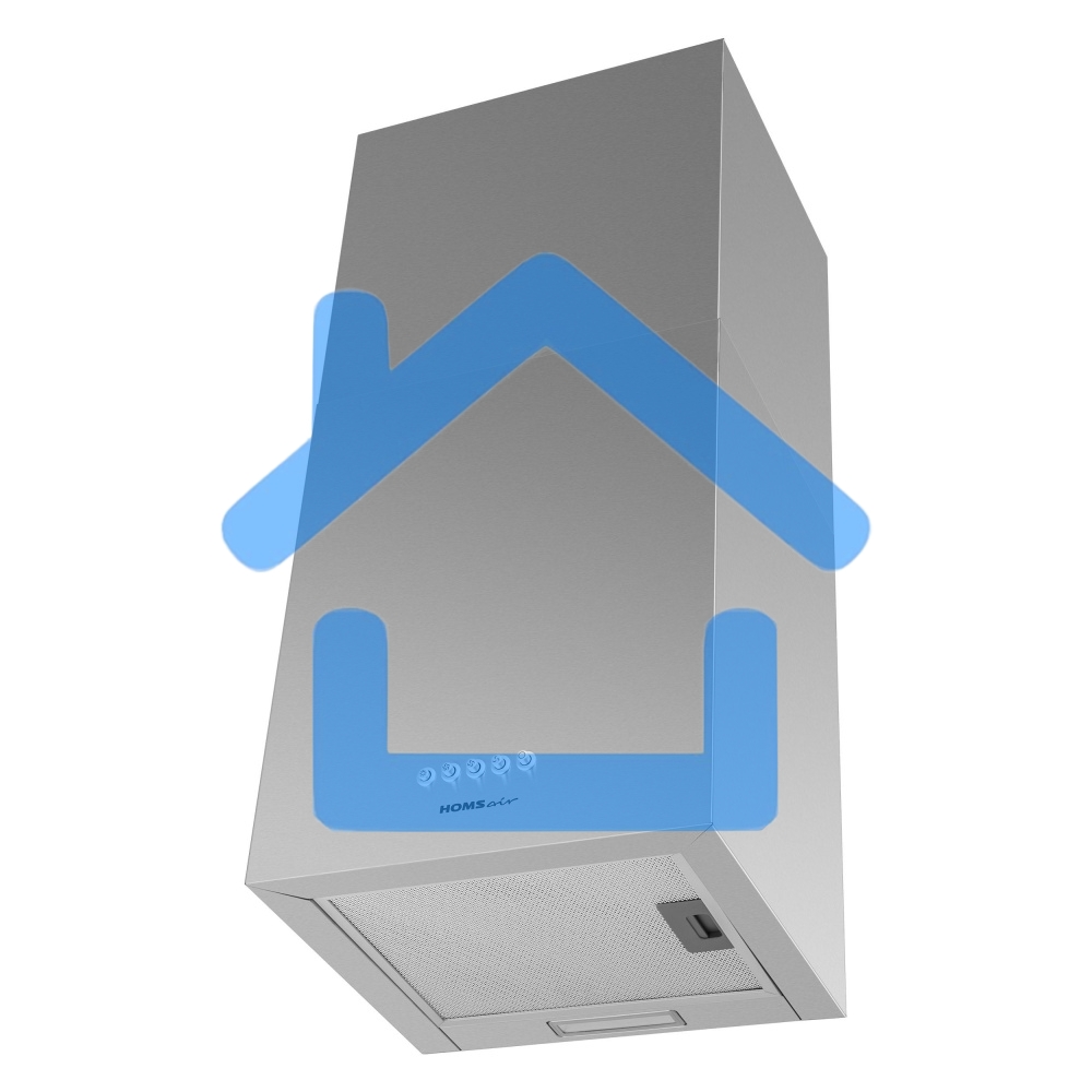 Вытяжка пристенная HOMSair Phlox Push 40 нержавеющая сталь, 40 см, 700 куб. м/ч, 54 дБ