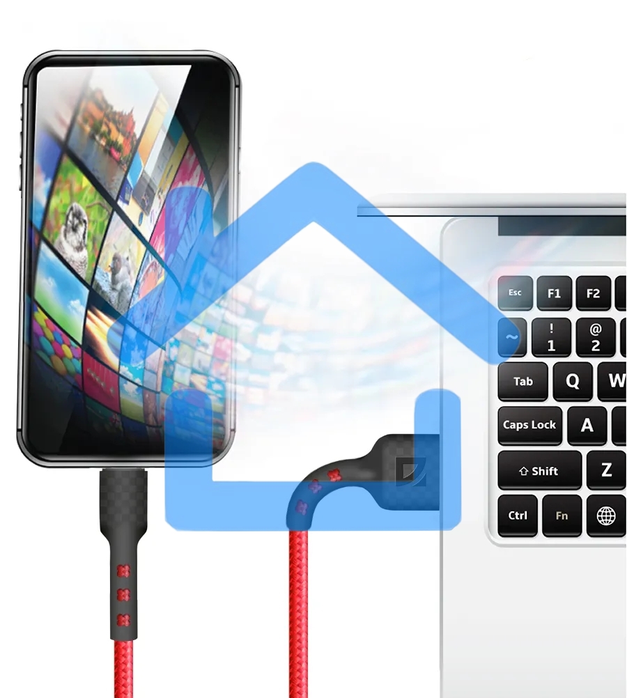 Кабель Defender F181, USB 2.0 (AM) - microUSB 2.0 (BM), 1метр, 2.4А, нейлоновая оплетка, красный.