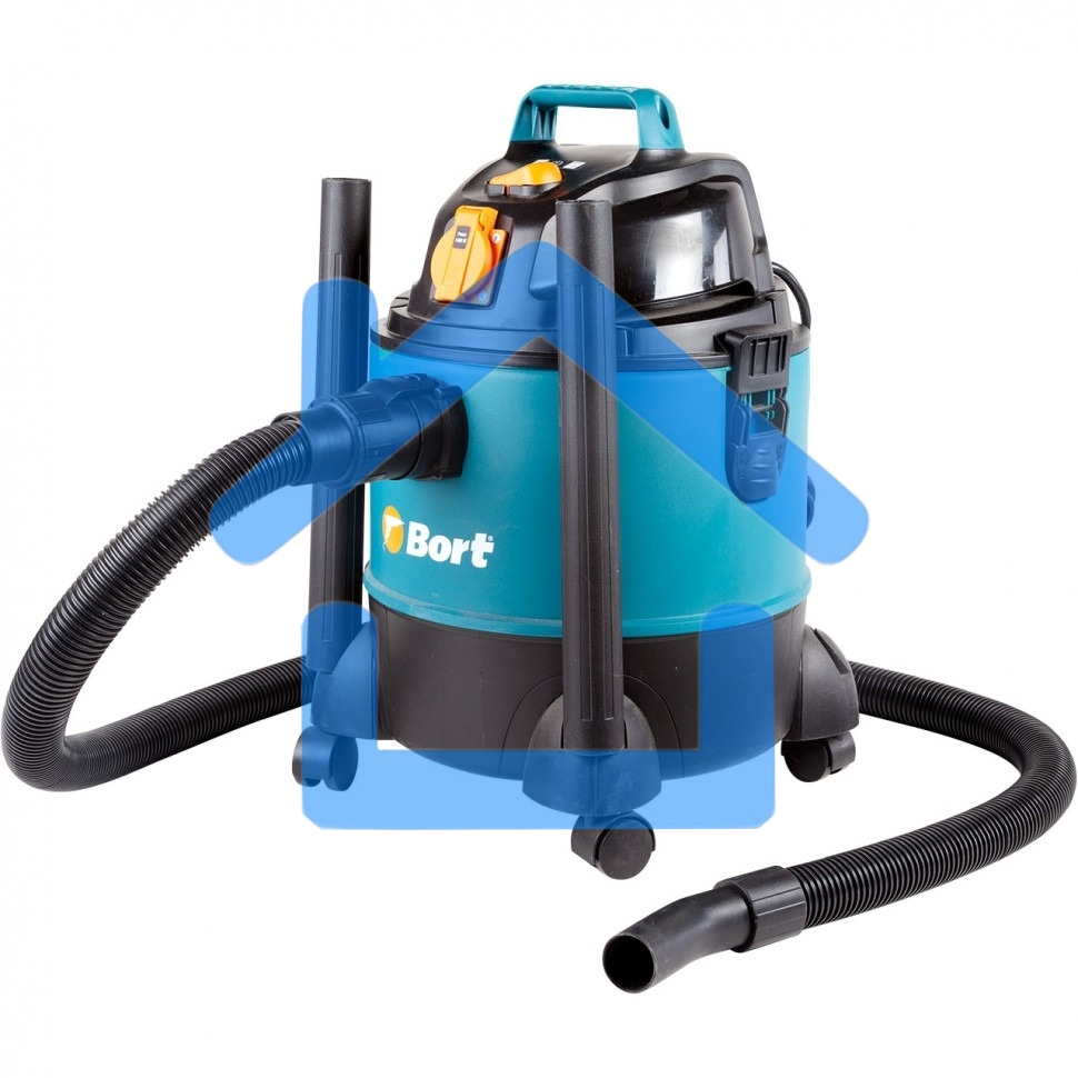Строительный пылесос Bort BSS-1220-Pro синий, 250/1250 Вт, уборка сухая/влажная, пылесборник контейнер, 20 л