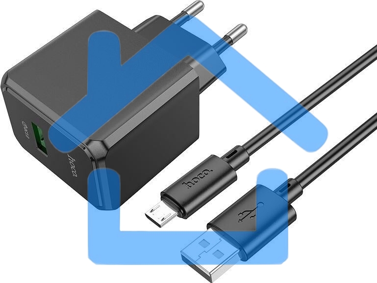 Сетевое зарядное устройство HOCO CS12Am Black СЗУ 1USB 3.0A QC3.0 18W быстрая зарядка