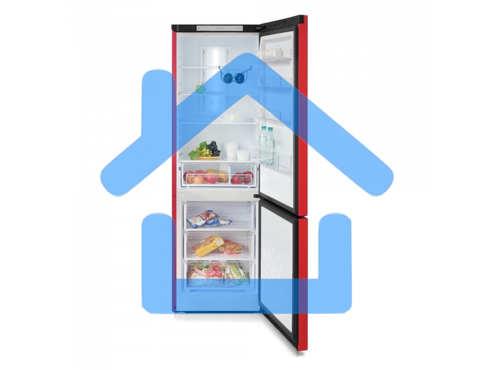 Холодильник Бирюса Б-H960NF красный двухкамерный 240/100л морозилка снизу, No Frost