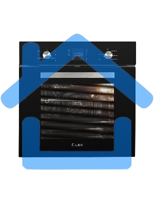 Духовой шкаф электрический встраиваемый LEX EDM 071 BL черный