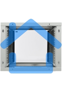 Шкаф настенный ЦМО ШРН-Э-9.650 9U 600x650мм пер.дв.стекл несъемные бок.пан. серый