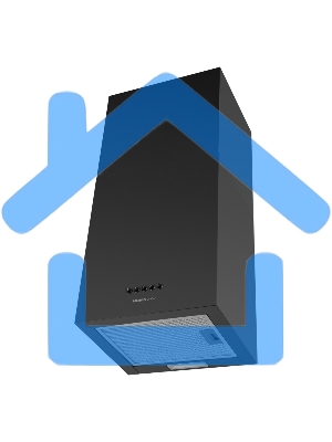 Вытяжка пристенная HOMSair Phlox Push 40 черный, 40 см, 700 куб. м/ч, 54 дБ