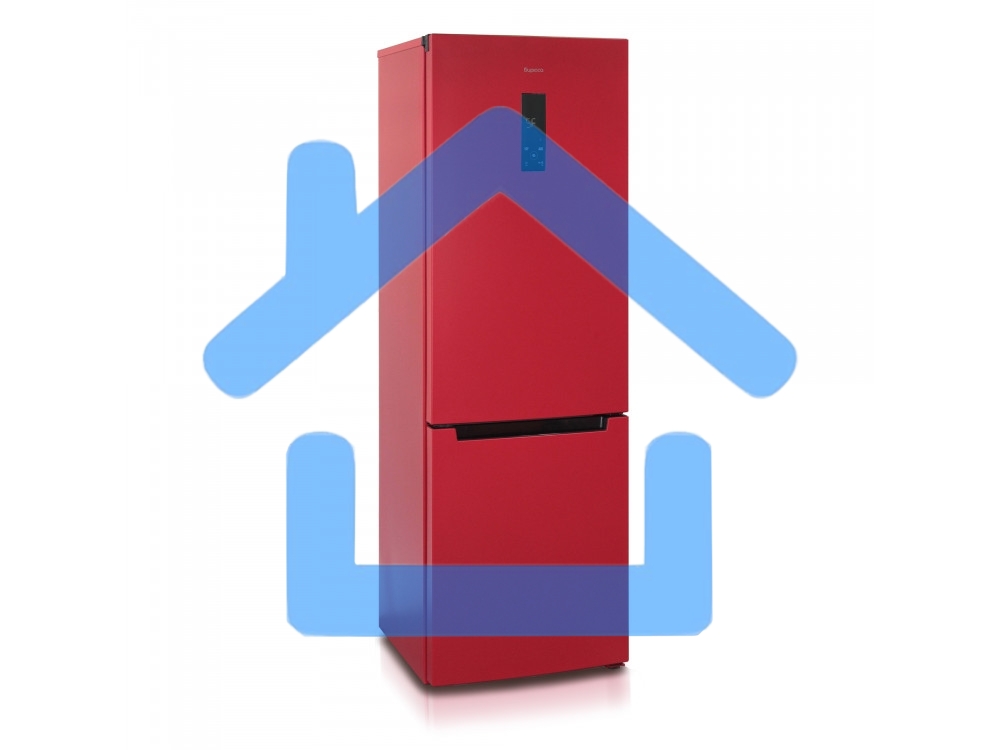 Холодильник Бирюса Б-H960NF красный двухкамерный 240/100л морозилка снизу, No Frost