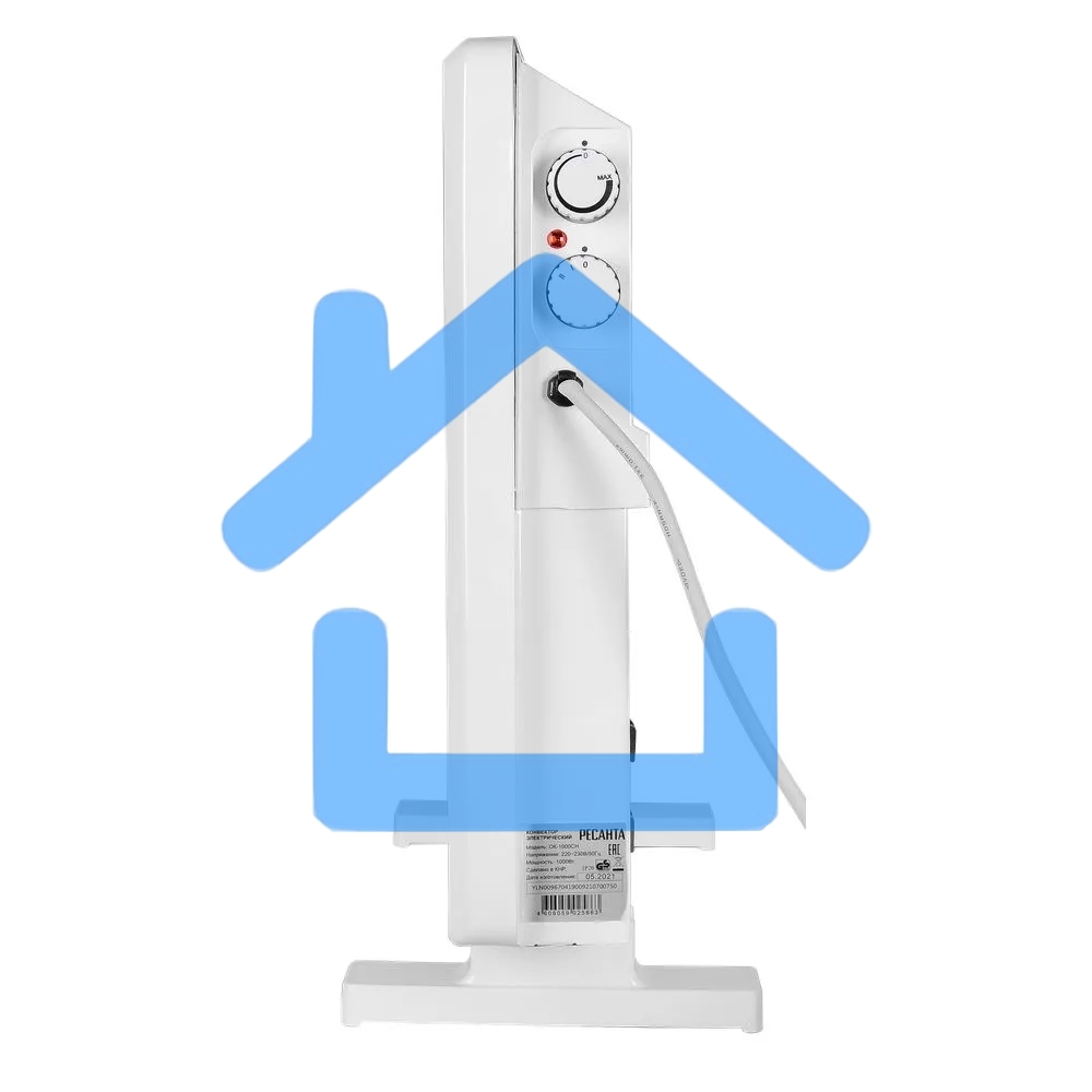 Конвектор Ресанта ОК-1000СН белый, 1000 Вт, 10 м2, термостат