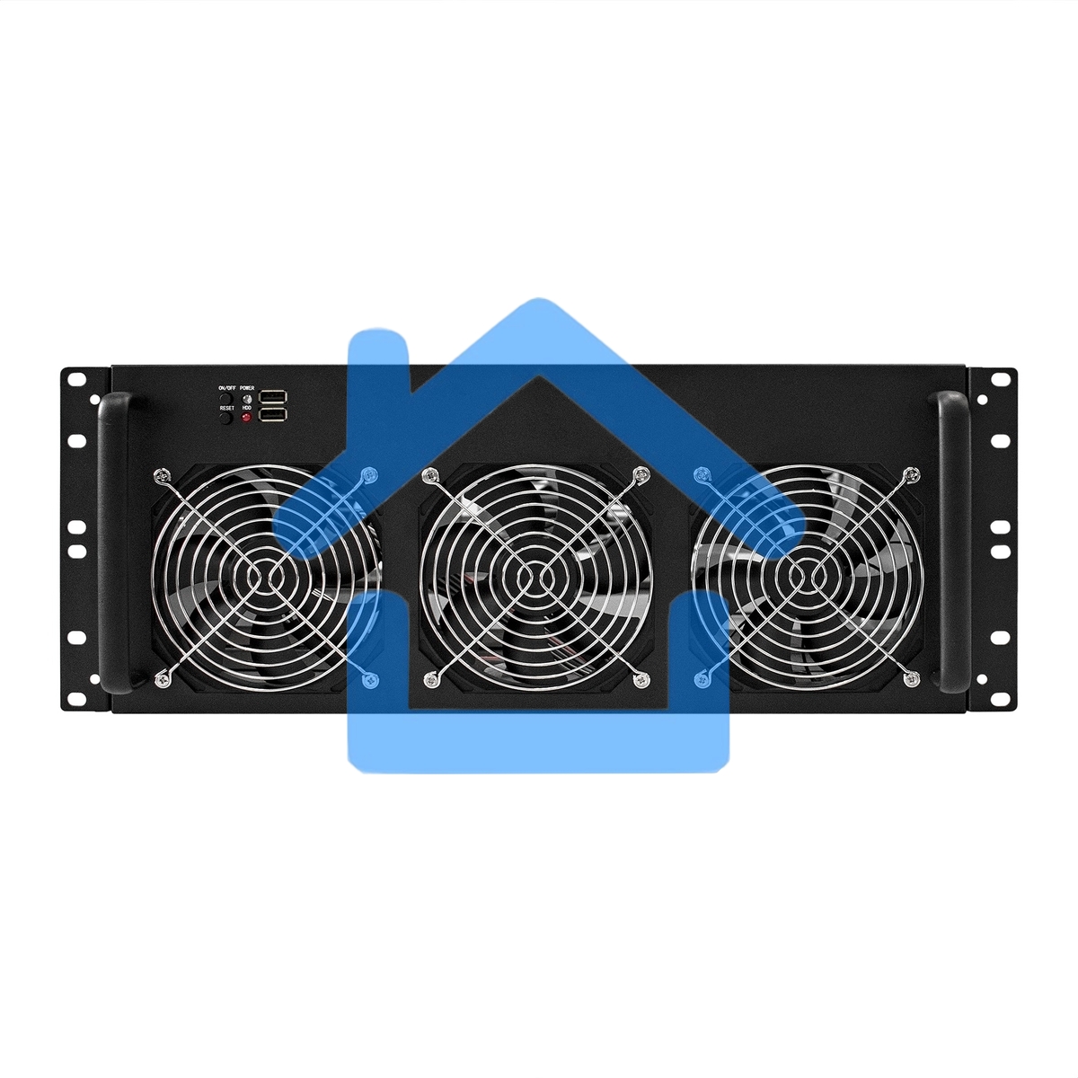 Корпус для майнинга ExeGate EX288960RUS Pro 8-650 <без БП, 2*USB, 6*fan 120мм, места под: 8 видеокарт, 1 БП>