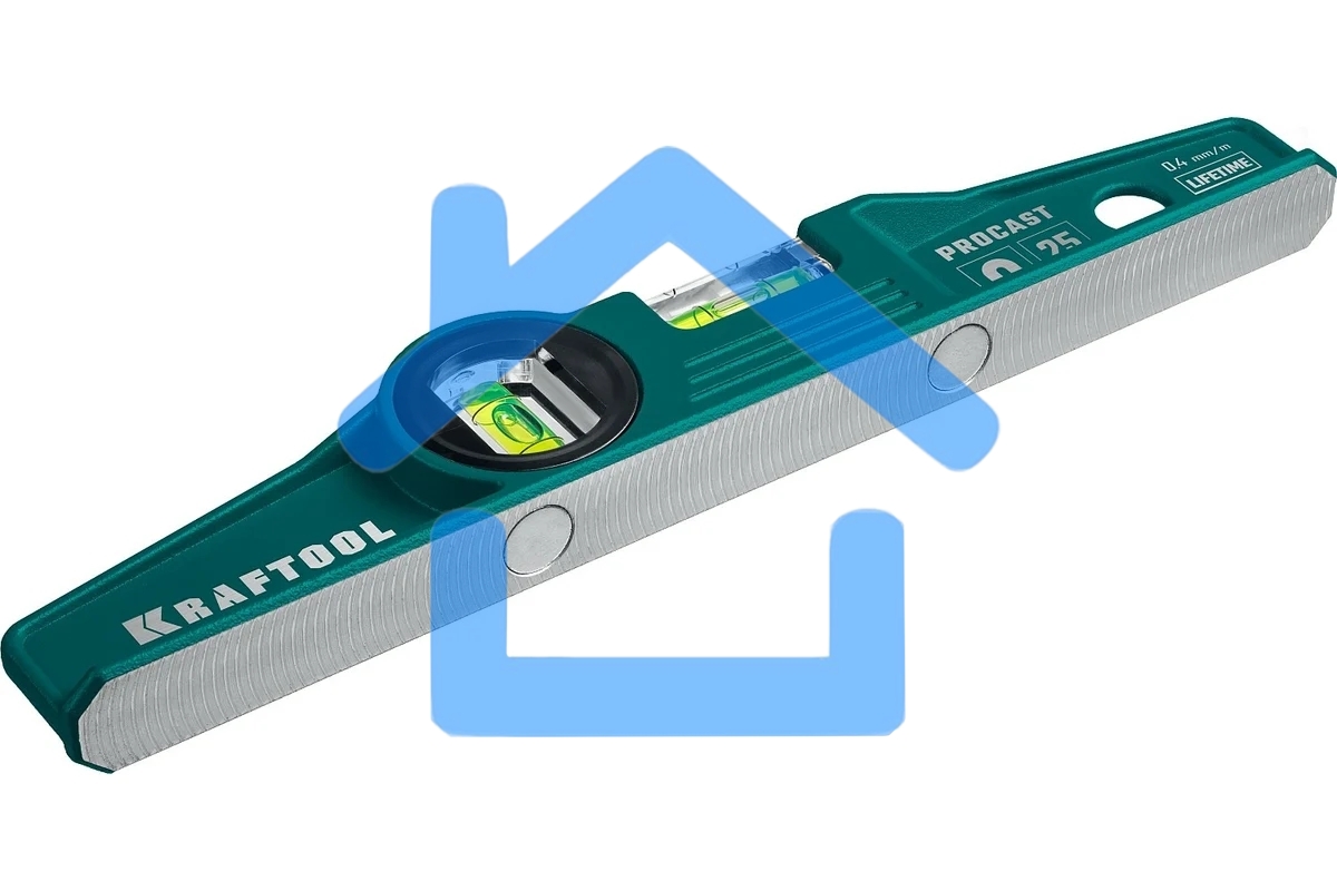 Уровень KRAFTOOL 34717-025superkraft-m литой 2 ампулы 0.5 мм/м 250мм
