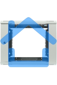 Шкаф настенный ЦМО ШРН-Э-9.650 9U 600x650мм пер.дв.стекл несъемные бок.пан. серый