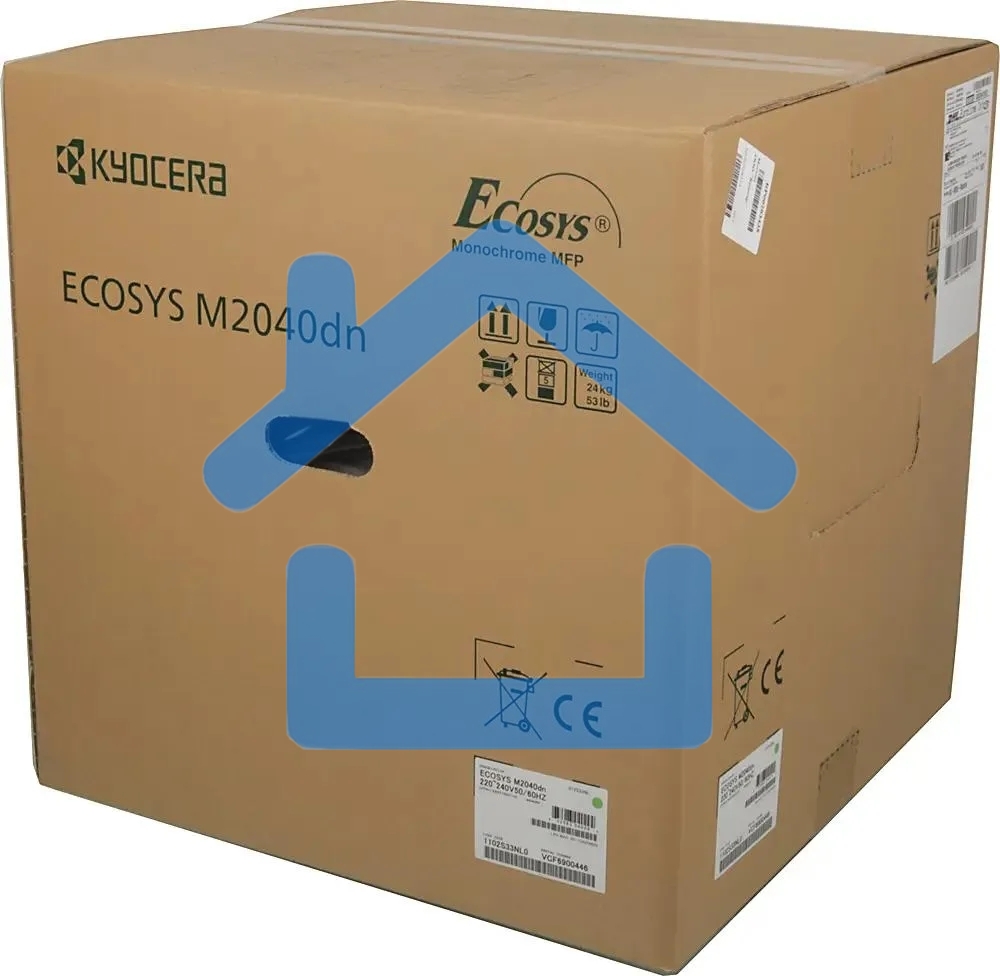 МФУ лазерное Kyocera Ecosys M2040dn (Азия) (1102S33AX0), A4, ч/б, печ. до 40 стр/мин., скан. до 40 стр/мин. (ч/б) 23 стр/мин. (цвет), 1200 x 1200 dpi (печать) 600x600dpi (скан.), USB, RJ-45 (старт.картр. TK-1178)