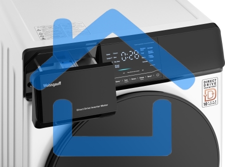 Стиральная машина Weissgauff WM 4927 Direct Drive Inverter Premium белая, загрузка фронтальная 7кг, 1200 об/мин., класс: A+++