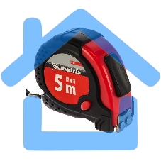 Рулетка Matrix Status magnet fixation, 5 м х 19 мм, обрезиненный корпус, зацеп с магнитом