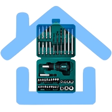 Набор KRAFTOOL Отвертка реверсивная с битами и торцевыми головками и сверлами, 43 предмета 25556-H43