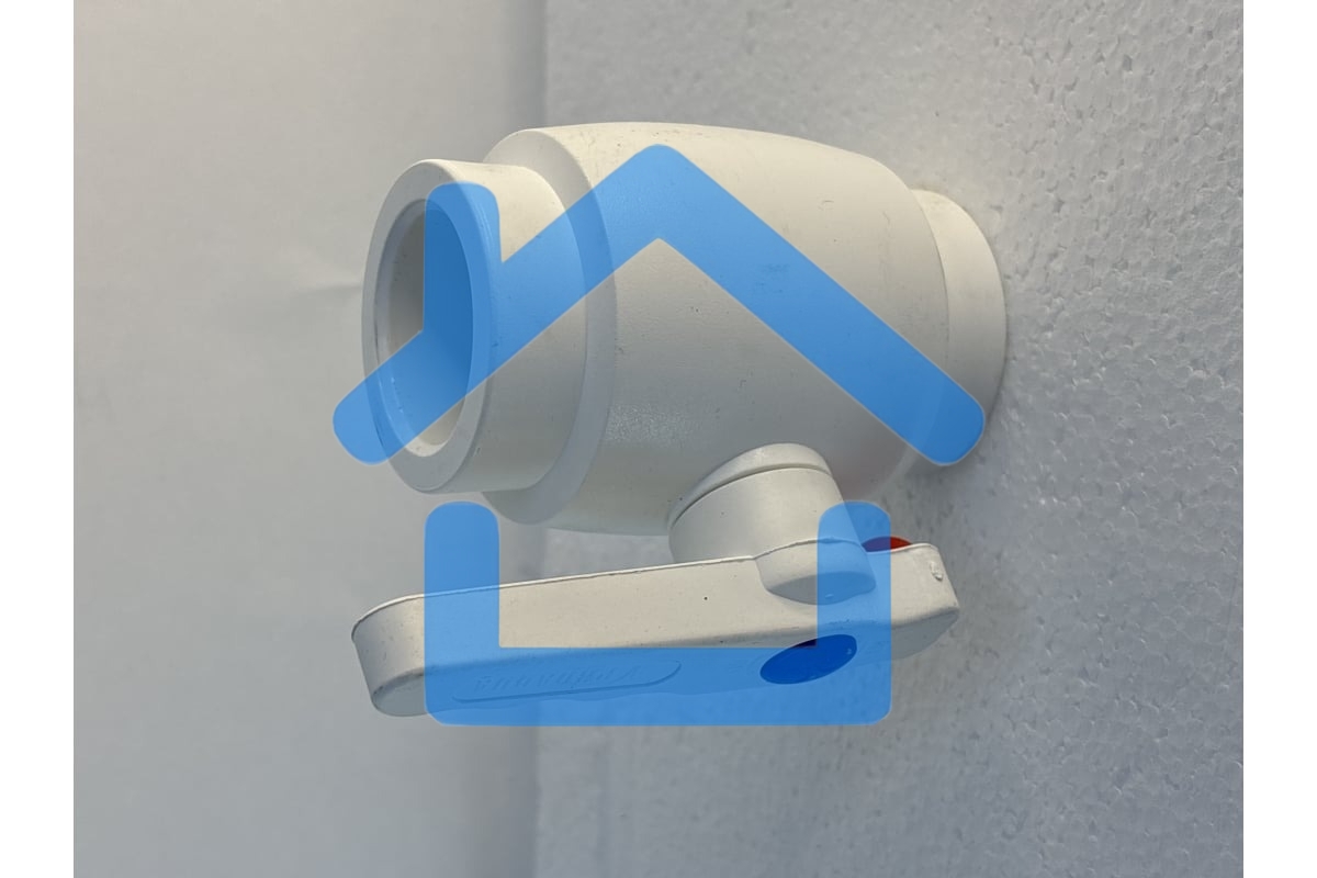 Кран шаровой 40 полнопроходной полипропиленовый PPR белый