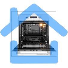 Шкаф духовой газовый с электрическим грилем Maunfeld MOGM703W, встраиваемый