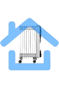 Обогреватель масляный EUROLUX ОМПТ-EU-9Н (9 секций) белый, 2000 Вт, 25 м2, термостат 67/3/19