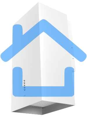 Вытяжка пристенная островная Maunfeld Bath 401 белый, 40 см, 1150 куб. м/ч, 52 дБ