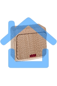 Выключатель 1-кл. ОП Этюд Дача 10А IP20 с индик. сосна SchE BA10-005D