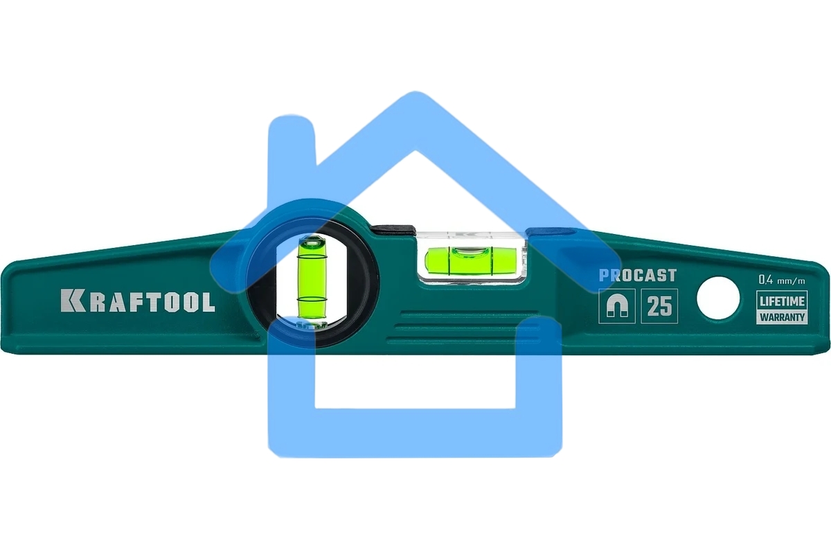 Уровень KRAFTOOL 34717-025superkraft-m литой 2 ампулы 0.5 мм/м 250мм