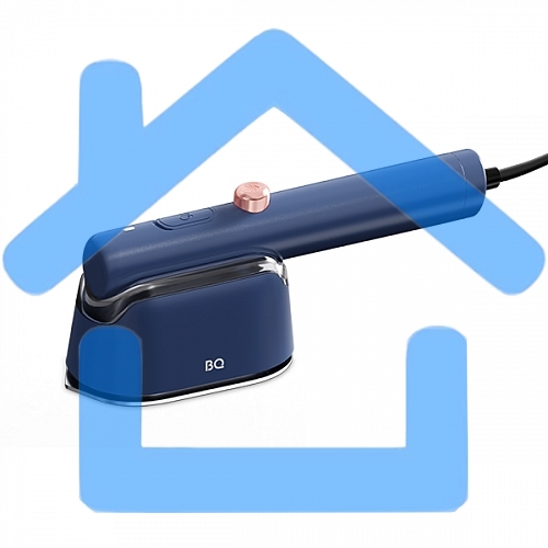 Ручной отпариватель BQ SG1009H Blue, Мощность 1000 Ватт, 2 в 1: Отпаривание и глажка, Быстрый нагрев, Для всех типов ткани,Вертикальное и горизонтальное отпаривание, Сухая глажка, Тефлоновое покрытие подошвы, Подставка и мерный стакан в комплекте, Устройс