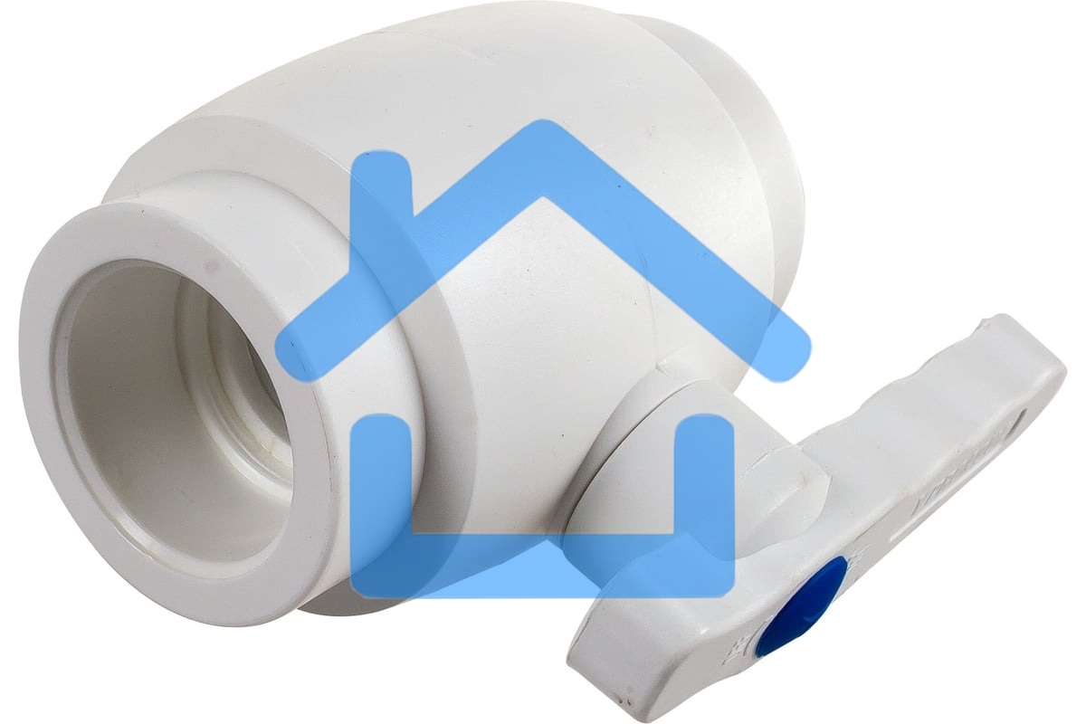 Кран шаровой 40 полнопроходной полипропиленовый PPR белый